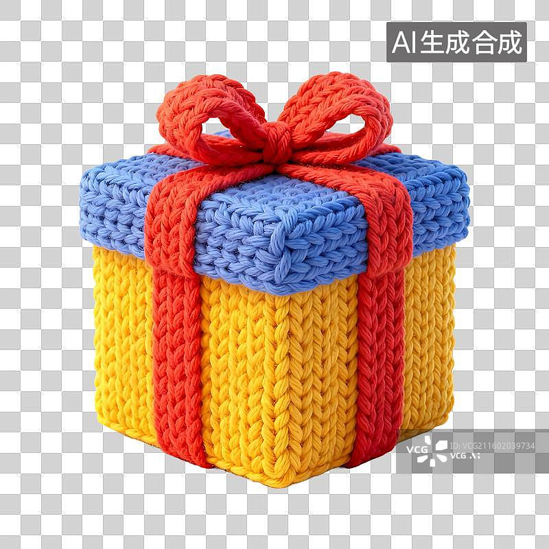 【AI数字艺术】可爱童趣毛线针织风格元素建模图片素材