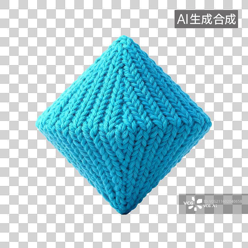 【AI数字艺术】可爱童趣毛线针织风格元素建模图片素材