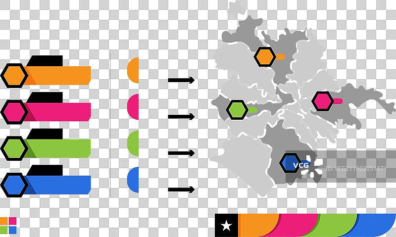 平面的罗马地图信息图图片素材