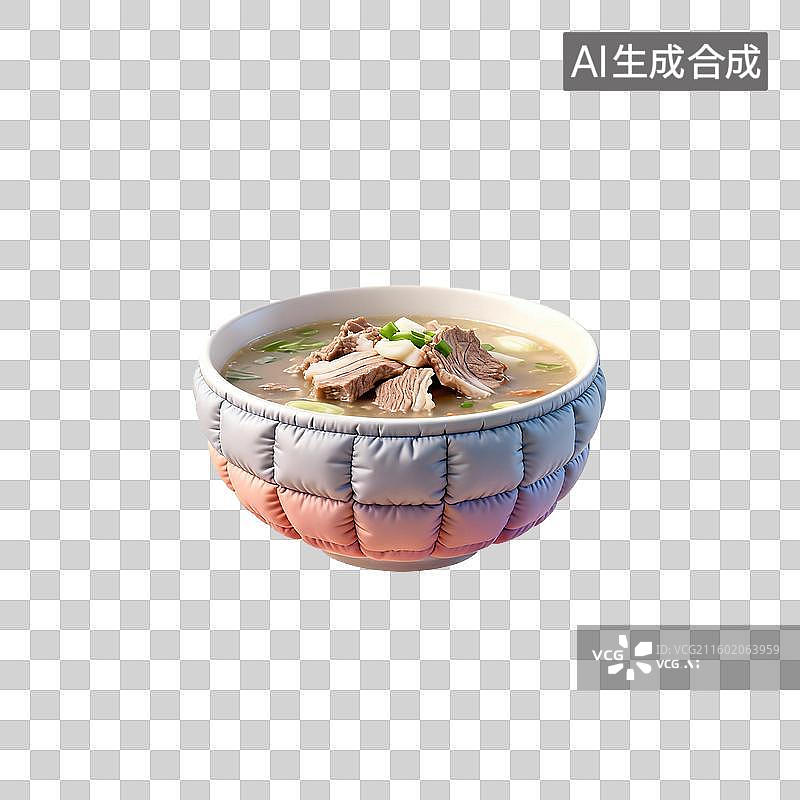 【AI数字艺术】膨胀风格的牛肉汤图片素材