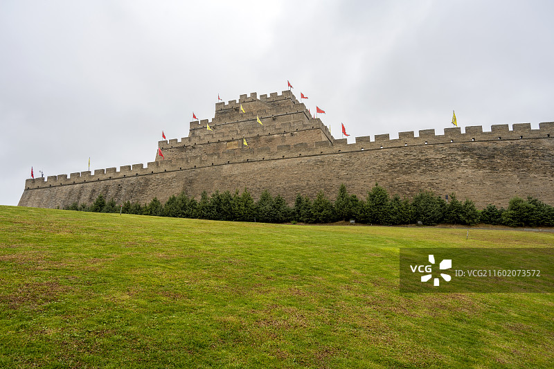 陕西榆林镇北台景区明长城遗址景点旅游建筑风光图片素材