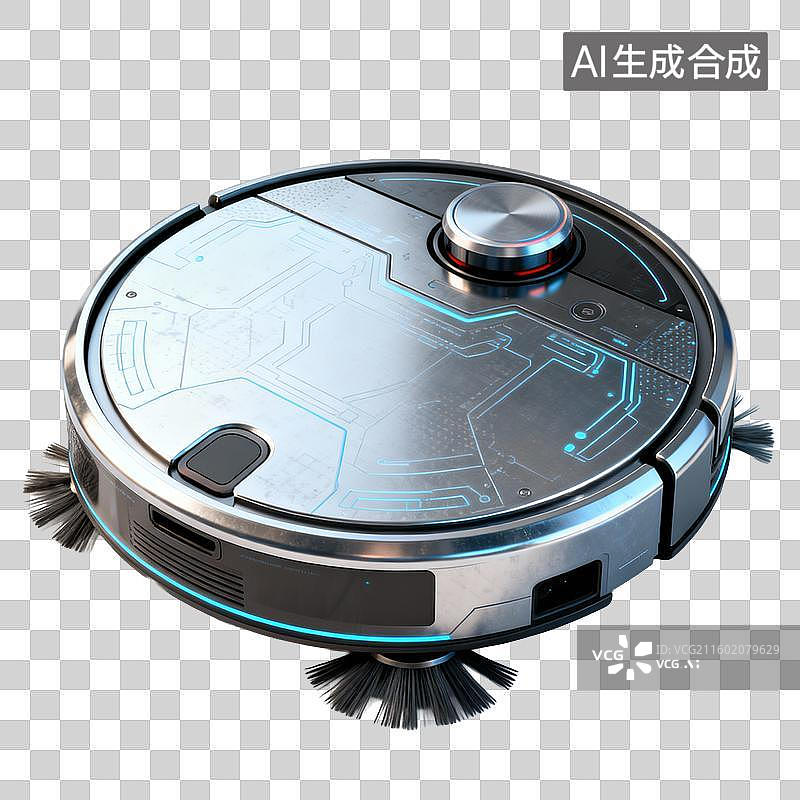 【AI数字艺术】智能扫地机器人图片素材
