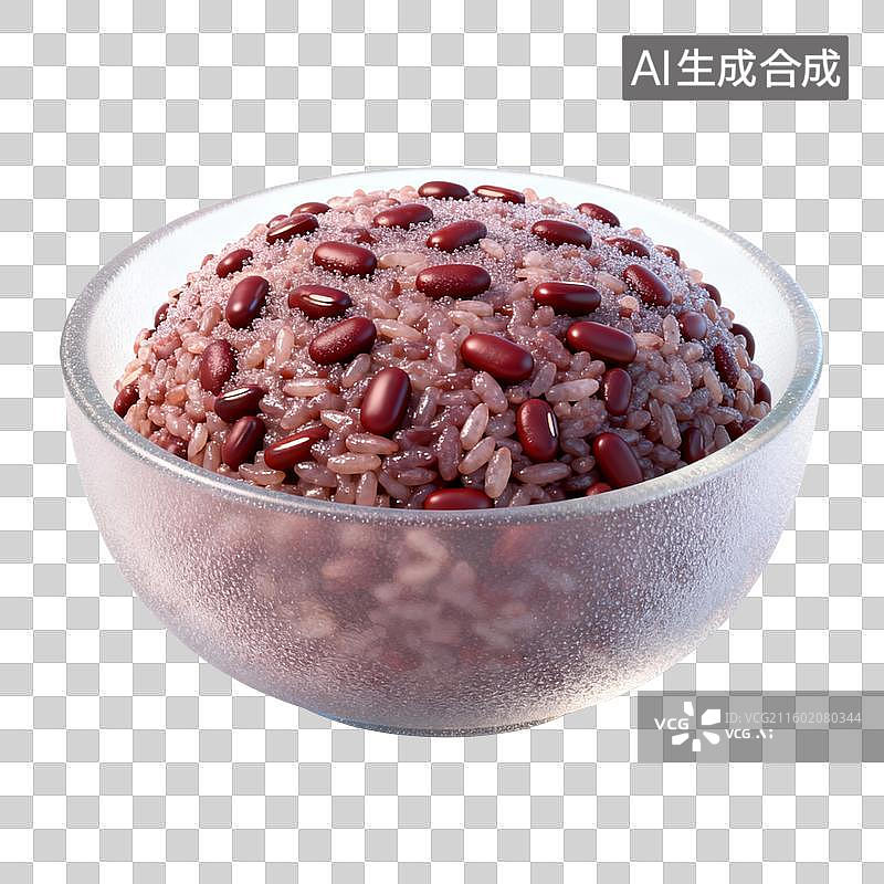 【AI数字艺术】一碗红米红豆饭图片素材