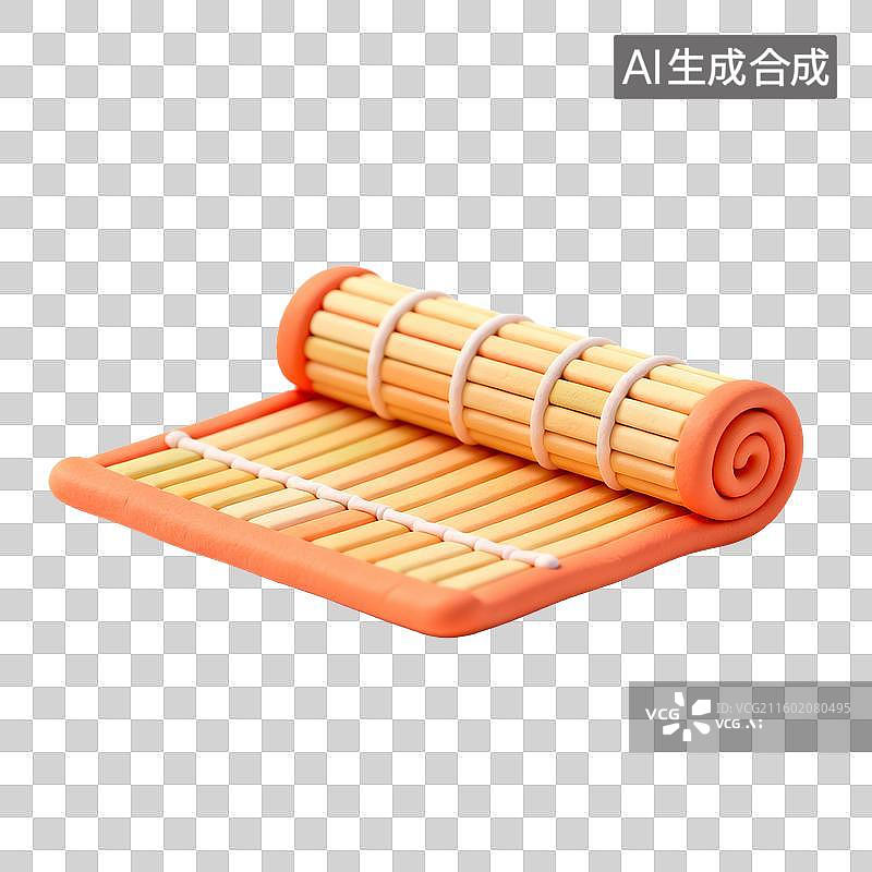 【AI数字艺术】竹制卷帘垫图片素材