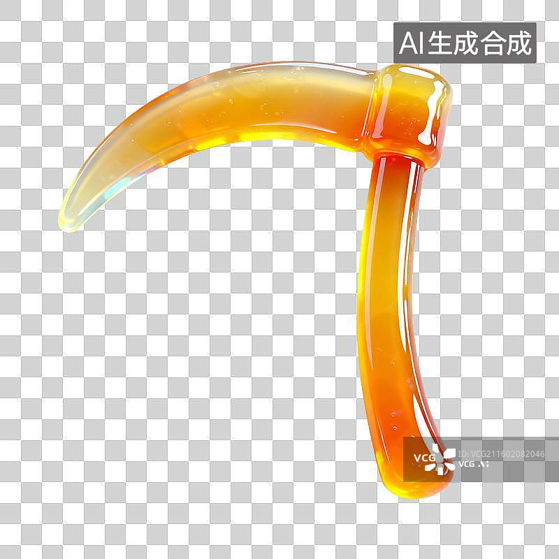 【AI数字艺术】透明琥珀色冰镐图片素材