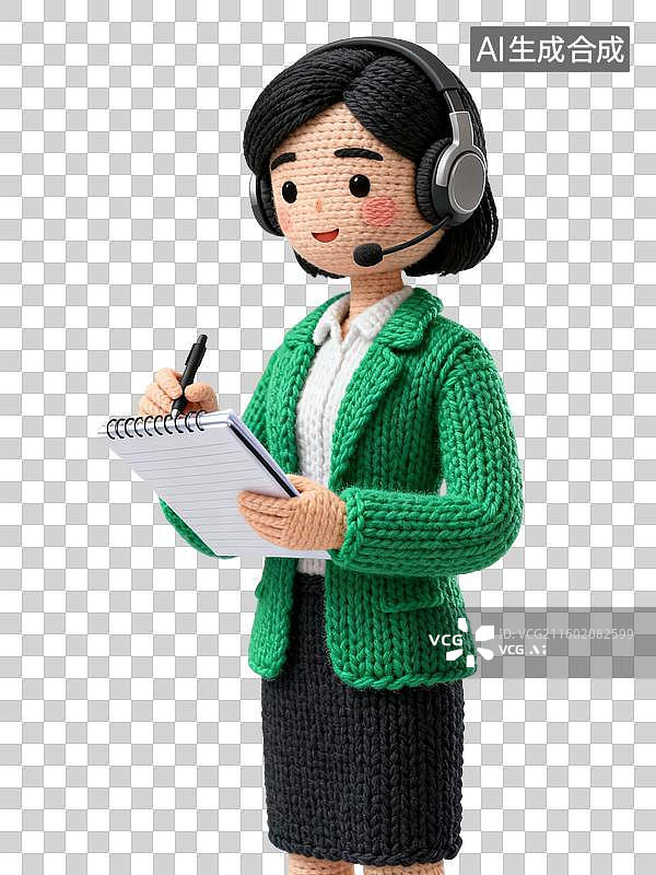 【AI数字艺术】毛线风格的翻译员图片素材