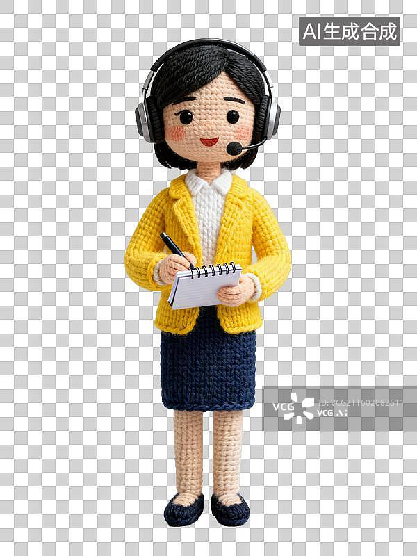 【AI数字艺术】毛线风格的翻译员图片素材