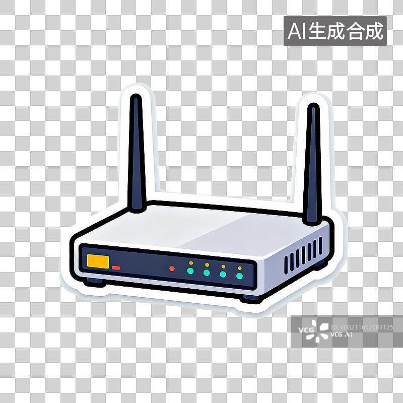 【AI数字艺术】无线路由器图标图片素材
