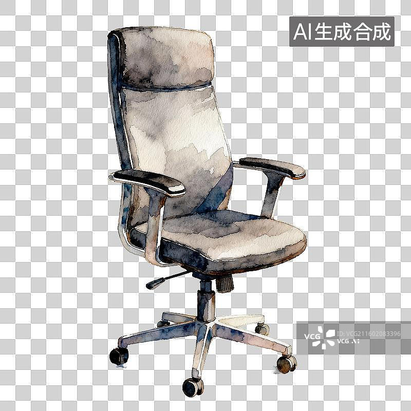 【AI数字艺术】水彩风格的办公椅图片素材