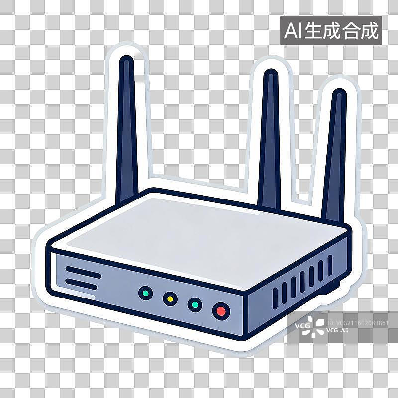 【AI数字艺术】无线路由器图标图片素材
