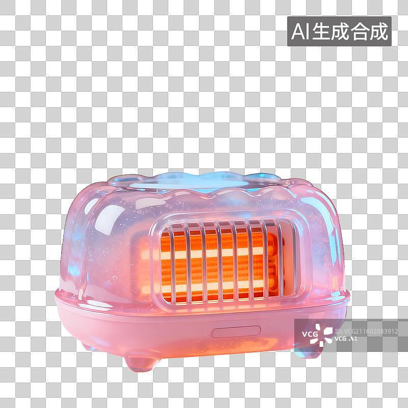 【AI数字艺术】粉色透明加热器图片素材