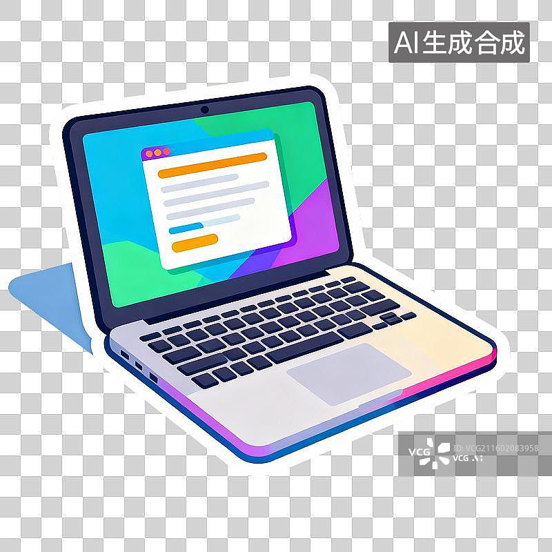 【AI数字艺术】笔记本电脑上的文档编辑界面图片素材