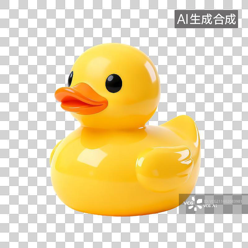 【AI数字艺术】3D立体儿童洗澡玩具小黄鸭图片素材
