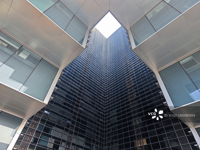 西溪深蓝办公建筑大悬挑建筑切面建筑图片素材