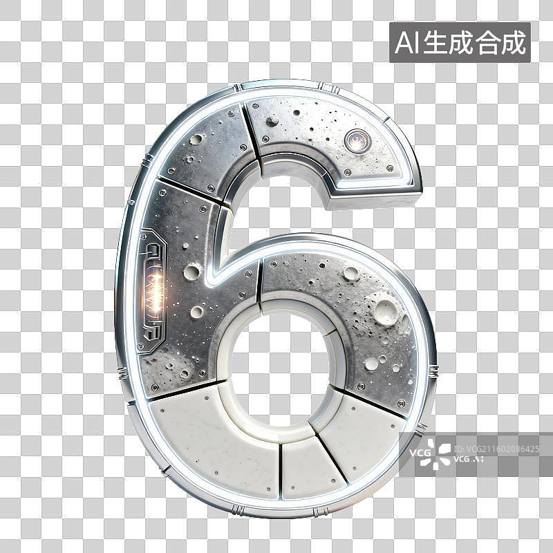 【AI数字艺术】3D银灰色太空工业风数字图片素材