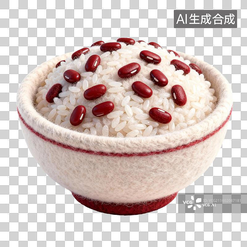 【AI数字艺术】一碗红豆米饭图片素材