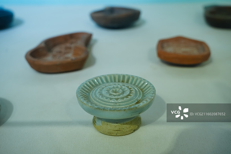 京族博物馆展出的月饼模具 中华民族园（北京中华民族博物院）图片素材