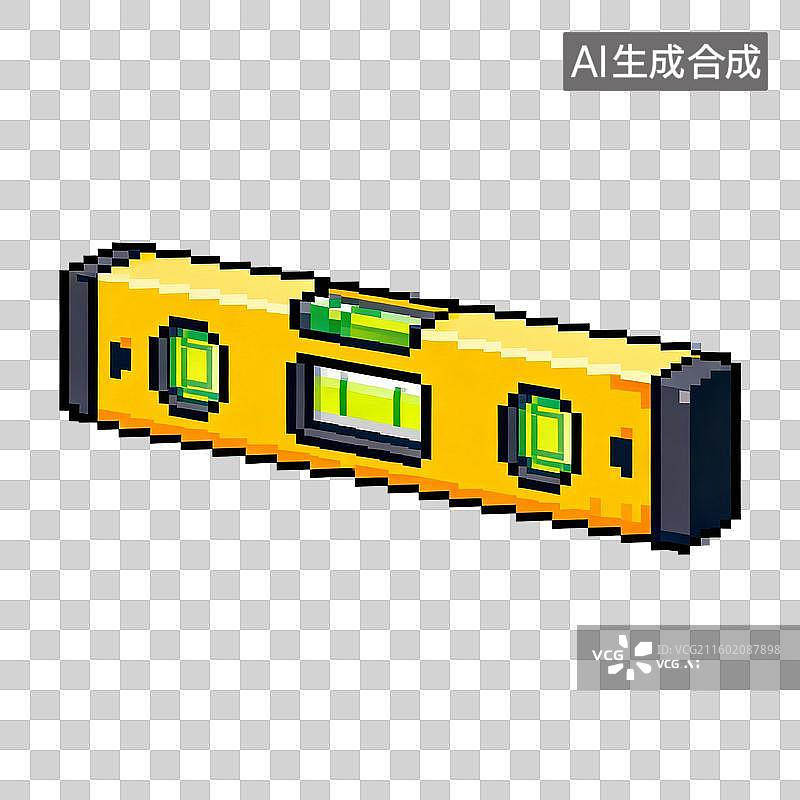【AI数字艺术】像素风格水平仪图片素材