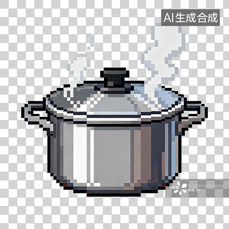 【AI数字艺术】正在冒蒸汽的锅图片素材