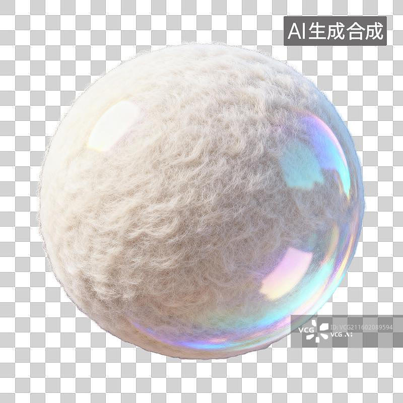 【AI数字艺术】3D毛毡风格立体装饰形状元素图片素材