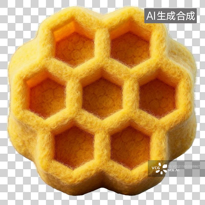 【AI数字艺术】3D毛毡风格立体装饰形状元素图片素材