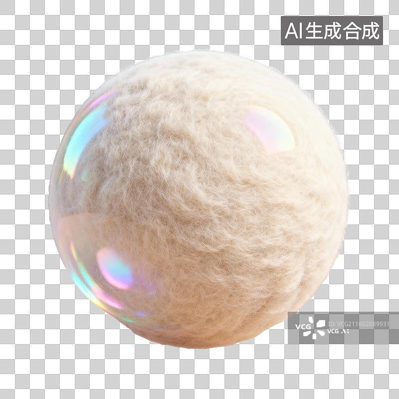 【AI数字艺术】3D毛毡风格立体装饰形状元素图片素材