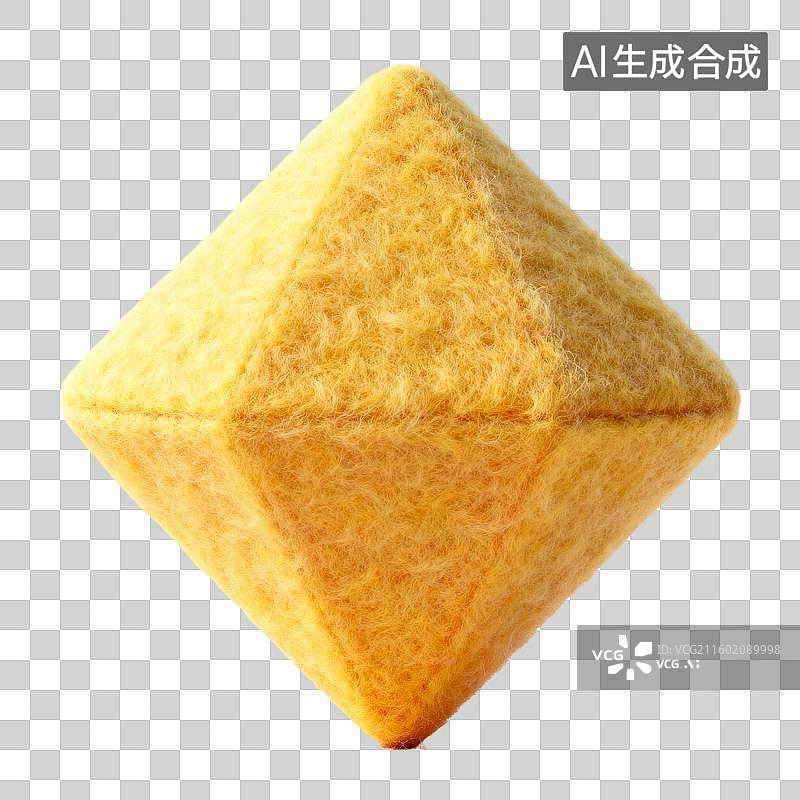 【AI数字艺术】3D毛毡风格立体装饰形状元素图片素材