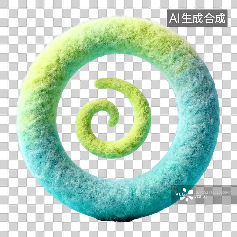 【AI数字艺术】3D毛毡风格立体装饰形状元素图片素材