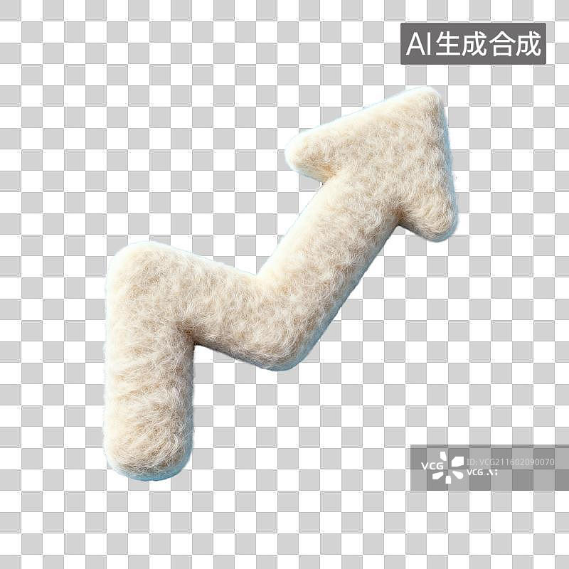 【AI数字艺术】3D毛毡风格立体装饰形状元素图片素材