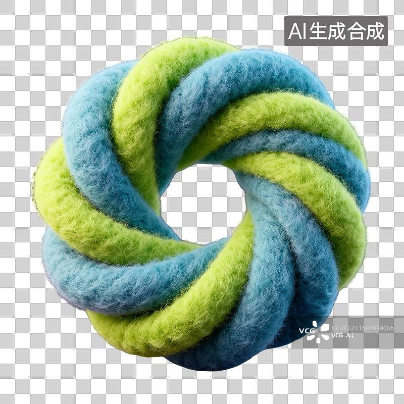 【AI数字艺术】3D毛毡风格立体装饰形状元素图片素材