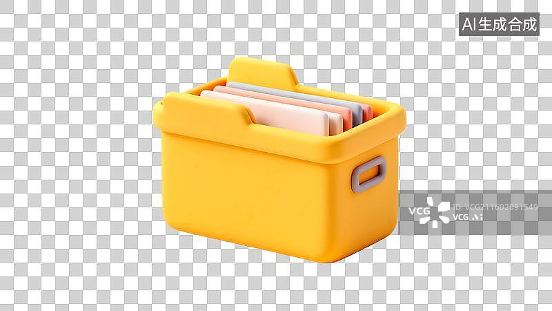 【AI数字艺术】彩色粘土风格文件收纳盒 多层文件夹收纳 彩虹粘土风格质感文件夹图片素材