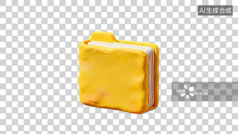 【AI数字艺术】彩色粘土风格文件收纳盒 多层文件夹收纳 彩虹粘土风格质感文件夹图片素材