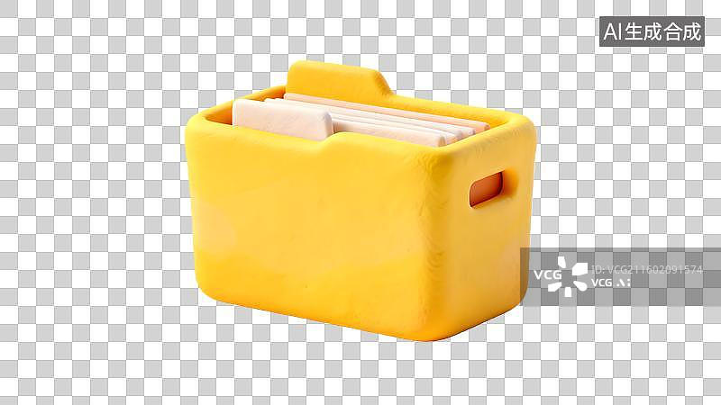 【AI数字艺术】彩色粘土风格文件收纳盒 多层文件夹收纳 彩虹粘土风格质感文件夹图片素材