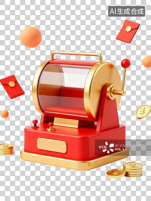 【AI数字艺术】扭扭蛋游戏抽奖设计元素图片素材