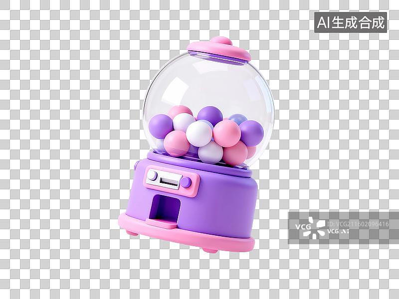 【AI数字艺术】扭扭蛋游戏机抽奖元素图片素材