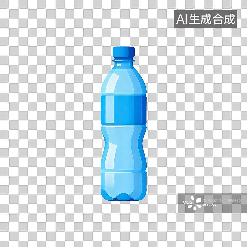 【AI数字艺术】蓝色的矿泉水瓶图片素材