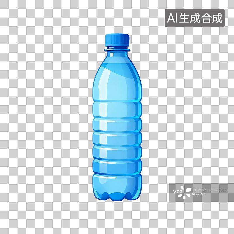 【AI数字艺术】蓝色的矿泉水瓶图片素材
