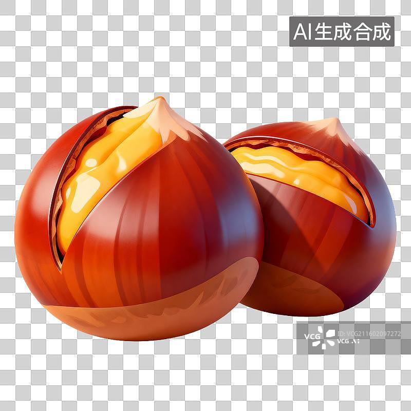 【AI数字艺术】开口的糖炒栗子图片素材