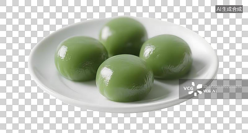 【AI数字艺术】AIGC:青团，清明节食物，设计元素，免抠图形图片素材