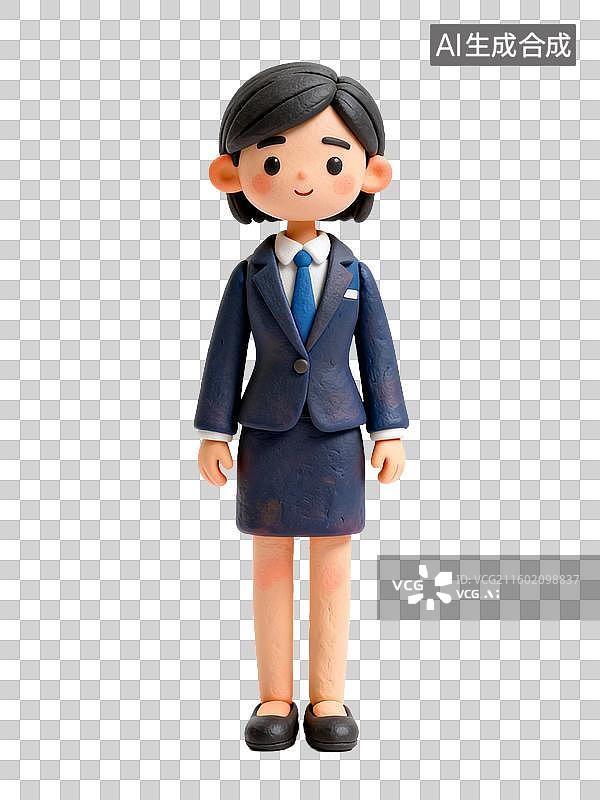 【AI数字艺术】3d粘土风格的实习生形象图片素材