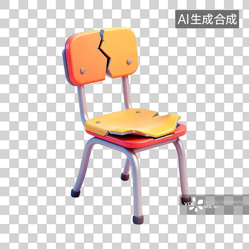 【AI数字艺术】损坏了的凳子和椅子图片素材
