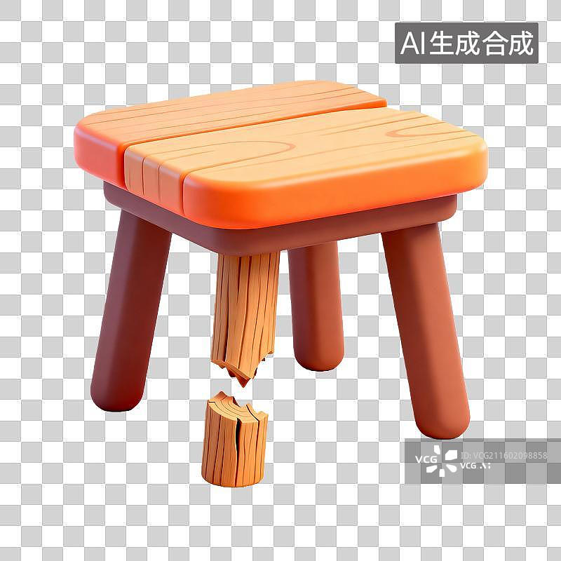 【AI数字艺术】损坏了的凳子和椅子图片素材