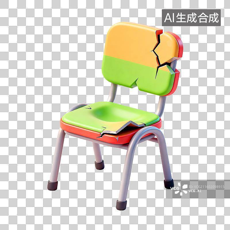【AI数字艺术】损坏了的凳子和椅子图片素材