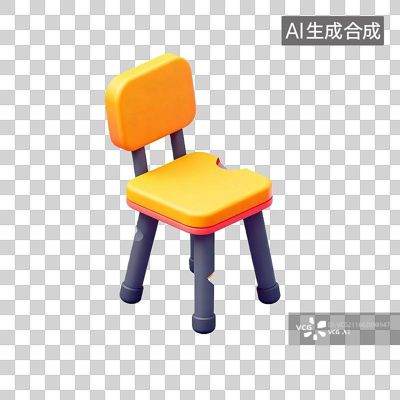 【AI数字艺术】损坏了的凳子和椅子图片素材