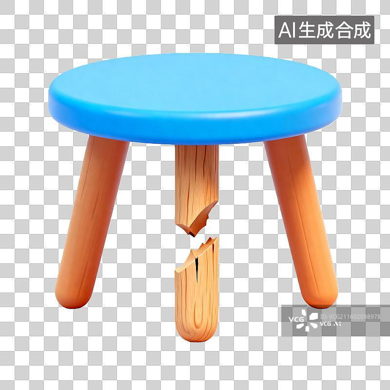 【AI数字艺术】损坏了的凳子和椅子图片素材