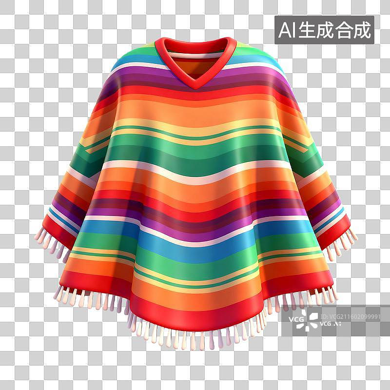 【AI数字艺术】彩色艳丽的披肩图片素材