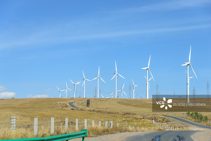 内蒙古赤峰翁牛特旗灯笼河草原秋景图片素材