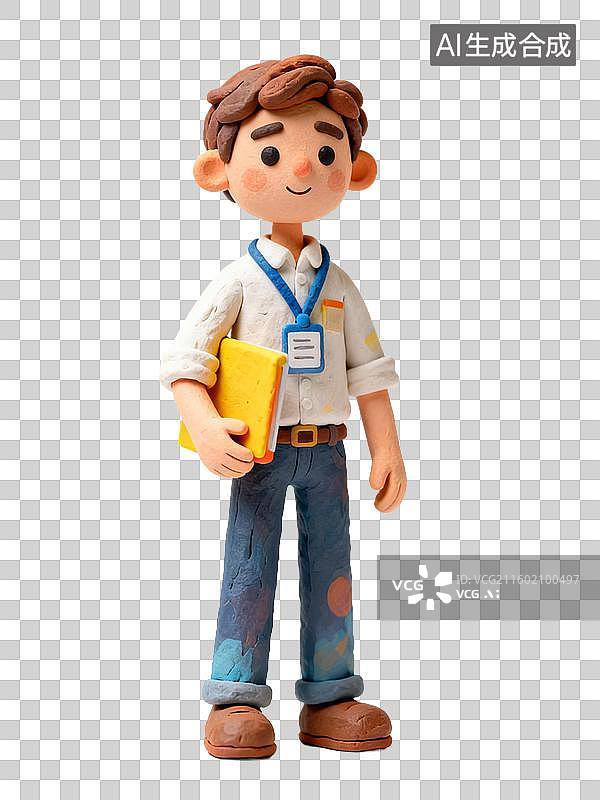 【AI数字艺术】3d粘土风格的实习生图片素材