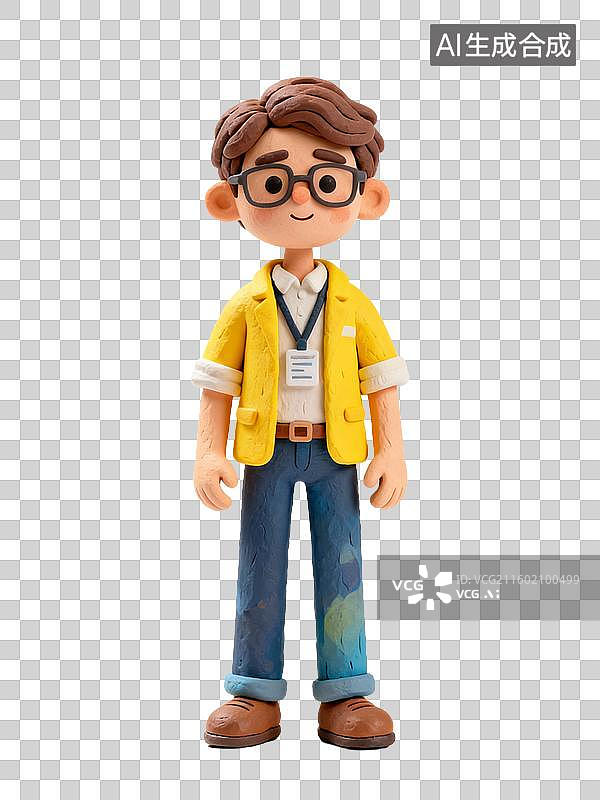 【AI数字艺术】3d粘土风格的实习生图片素材