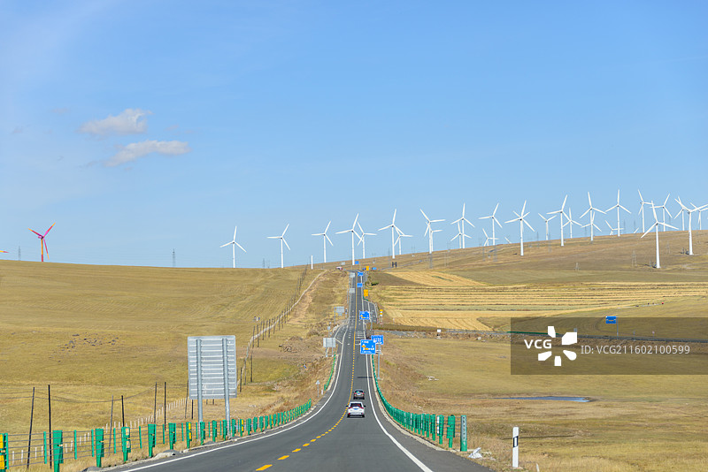 内蒙古赤峰翁牛特旗灯笼河草原秋景图片素材